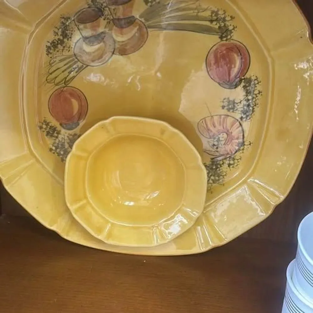 1970’s Platter with dip bowl Dinner Party Entertaining